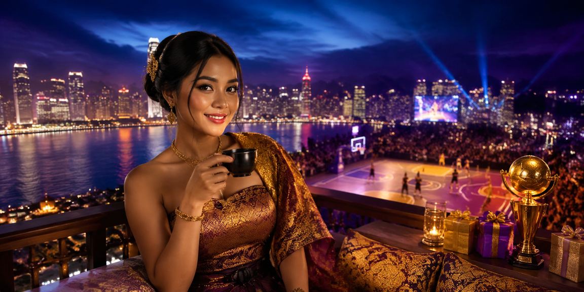 Pengguna mio777 memantau taruhan basket dari ponsel di kafe